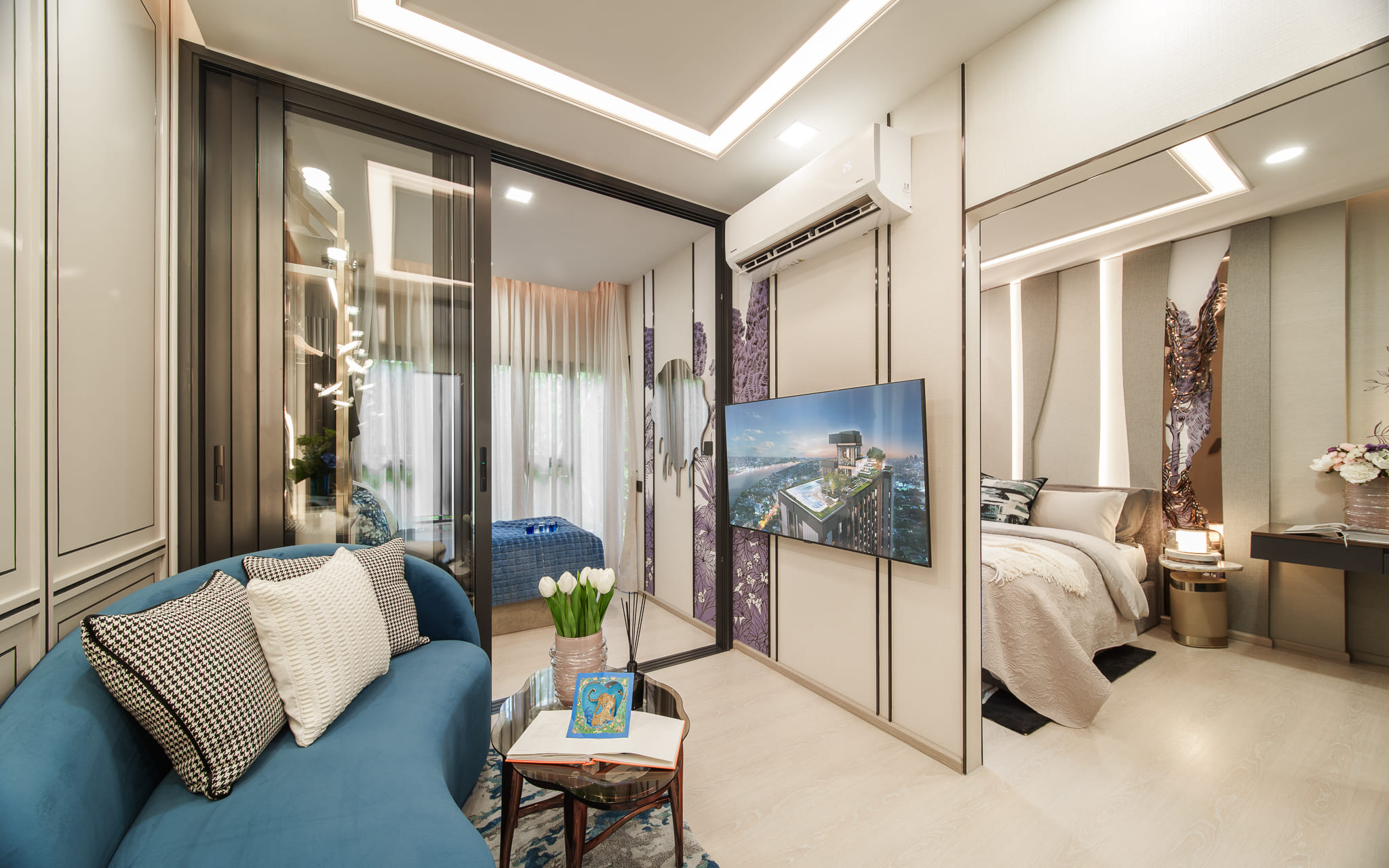 ห้องนอน Multi-function พร้อม Daybed Corner โครงการคอนโด LIFE เจริญนคร-สาทร