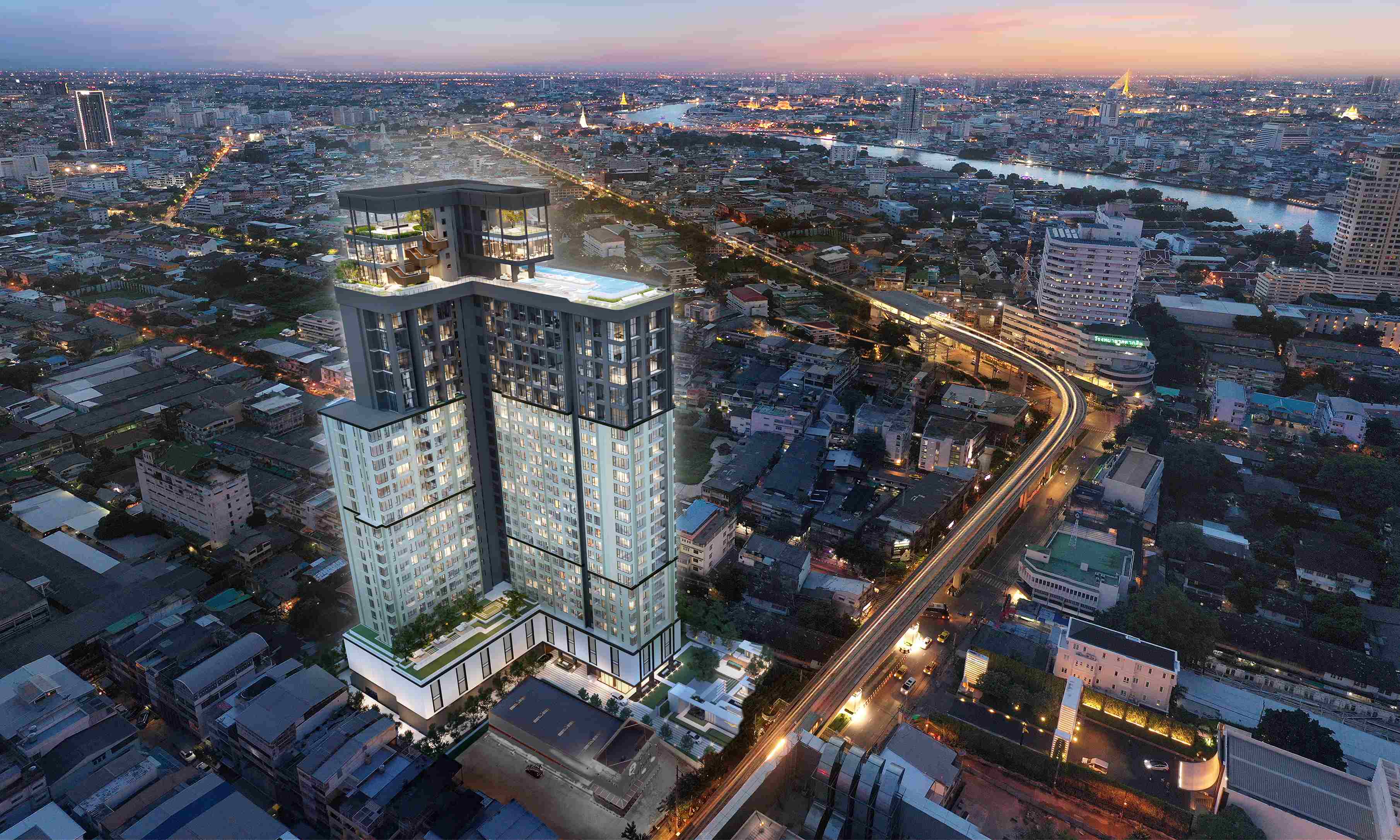 อาคารคอนโดหรู 10 ล้าน ใจกลางเมือง RHYTHM เจริญนคร ไอคอนิค