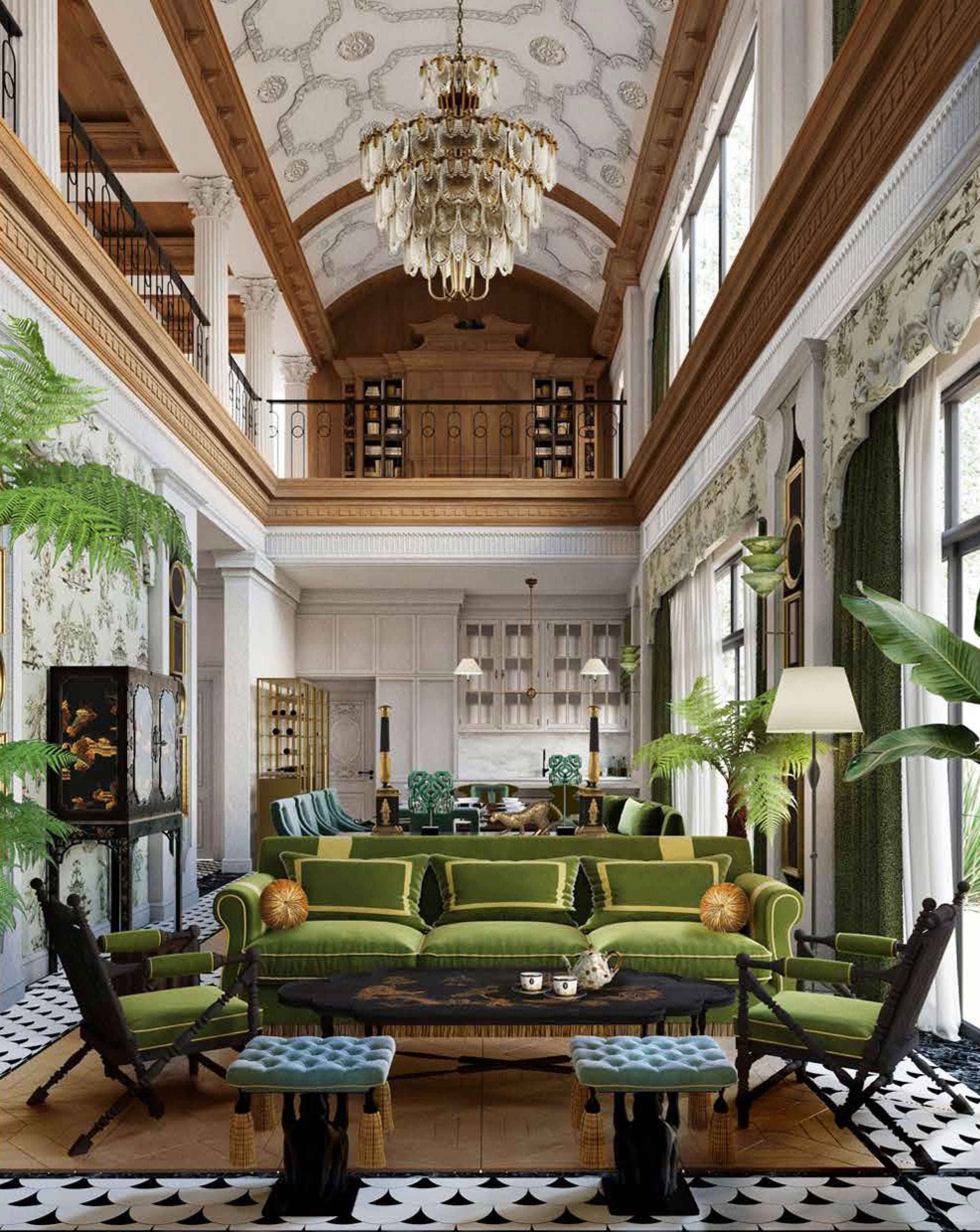 พื้นที่นั่งเล่นและรับแขกในบ้านเดี่ยว THE PALAZZO กรุงเทพกรีฑา